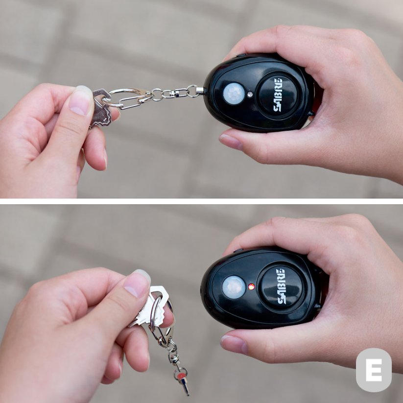 Alarmă personală cu detector de mișcare Sabre (negru)
