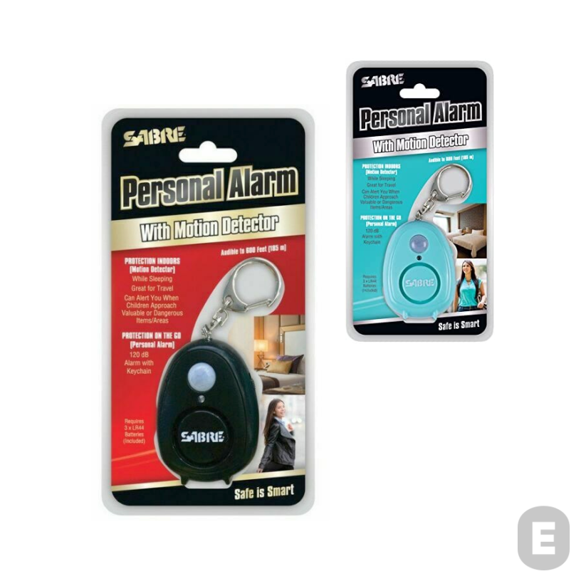 Alarmă personală cu detector de mișcare Sabre (negru)